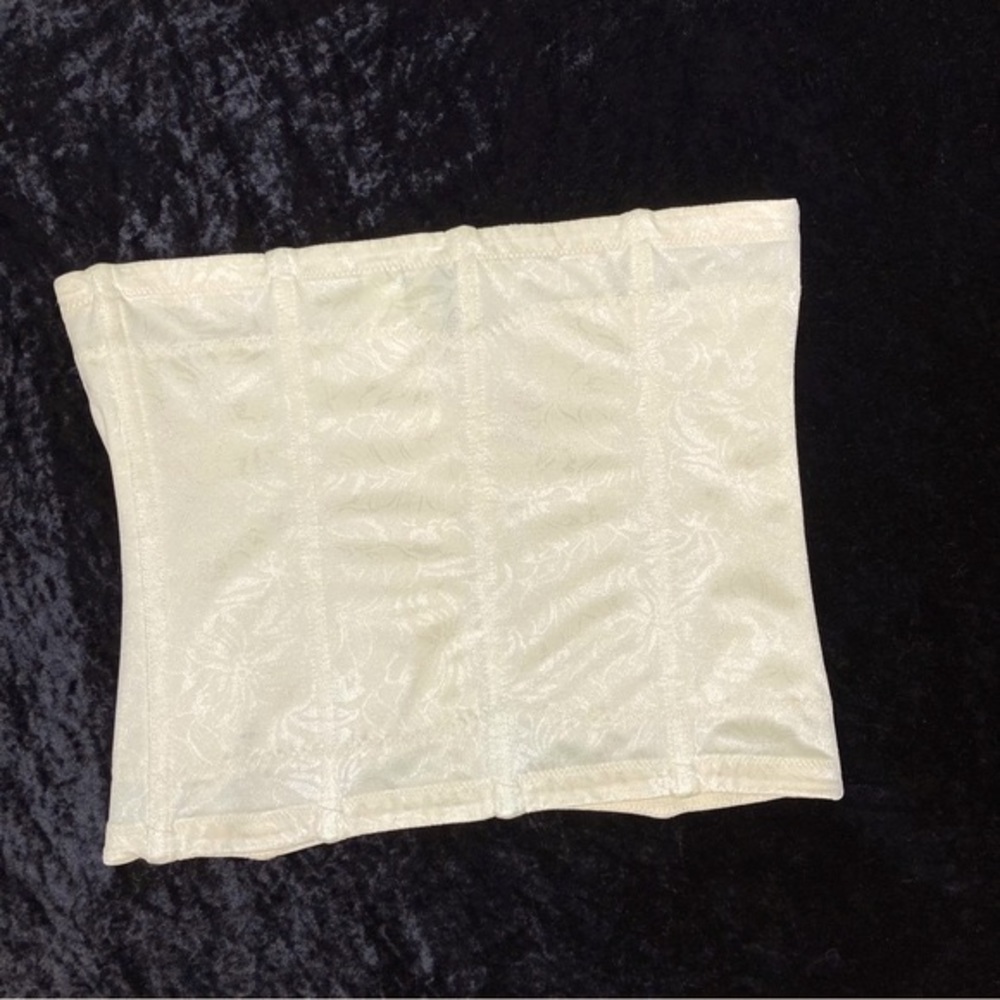 Maidenform Light Cream Floral Flexees Waist Shapewear Corset